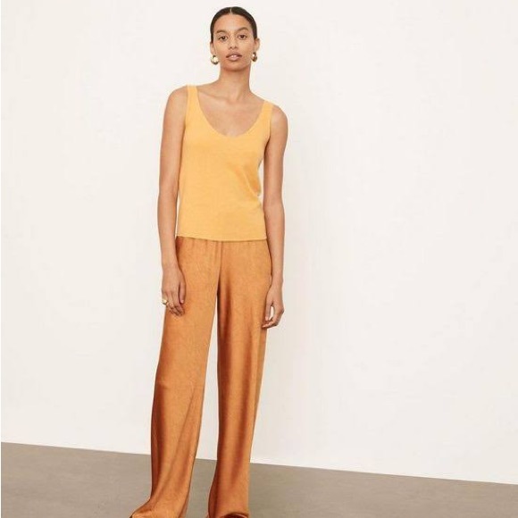 NWT Vince Orange Cashmere Scoop-neck Tank - Picture 1 of 5